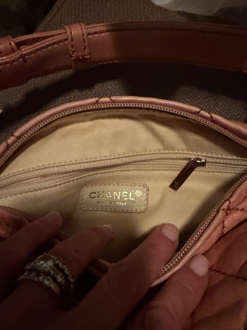 CHANEL lambskin Cloudy Bundle Bag with certificate of authenticity 10” - Picture 6 of 16